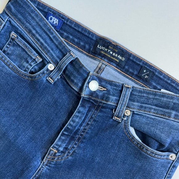 Lucky Brand Ava Super Skinny High Rise Denim Size 4/27 Stretch Medium Wash - Picture 11 of 12